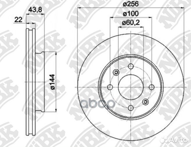 Диск тормозной hyundai solaris 1.6 2010 - KIA