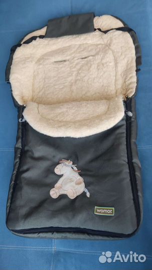Конверт зимний на овчине в коляску