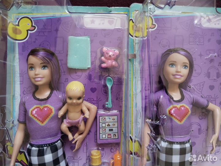 Кукла Barbie Скиппер Няня с малышом