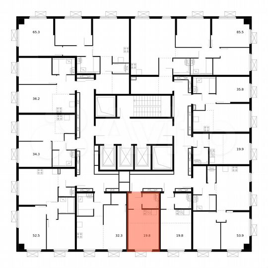 Квартира-студия, 19,8 м², 8/23 эт.