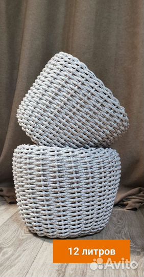 Кашпо и вазоны из экоротанга