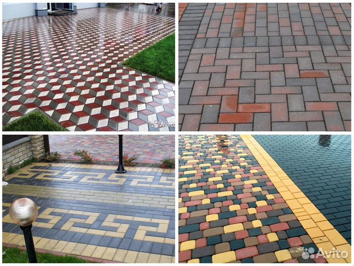 Тротуарная плитка, брусчатка, бордюры