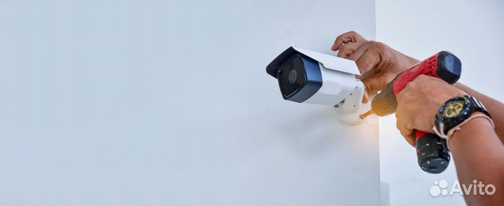 Монтаж видеонаблюдения, скуд, прокладка кабеля скс