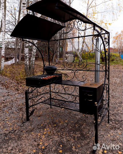 Мангал с печью