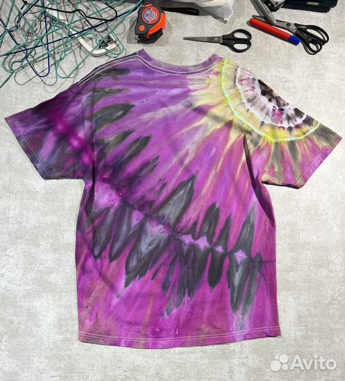 Футболка tie dye с принтом размер L