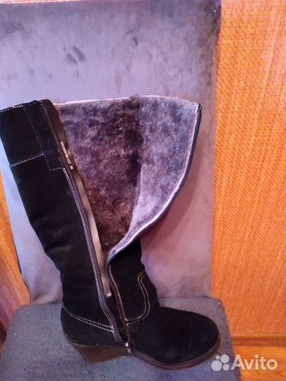 Сапоги зимние 38 размер натуральная кожа