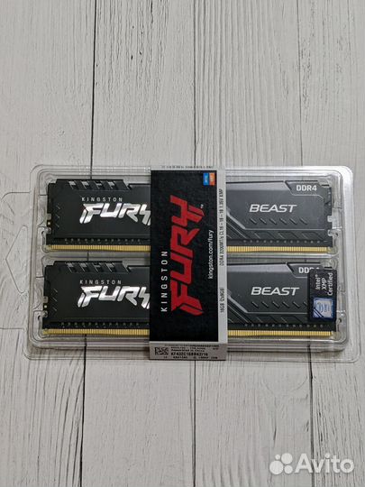 Ddr4 3200 16gb (2x 8gb) CL16 / Fury Beast Black