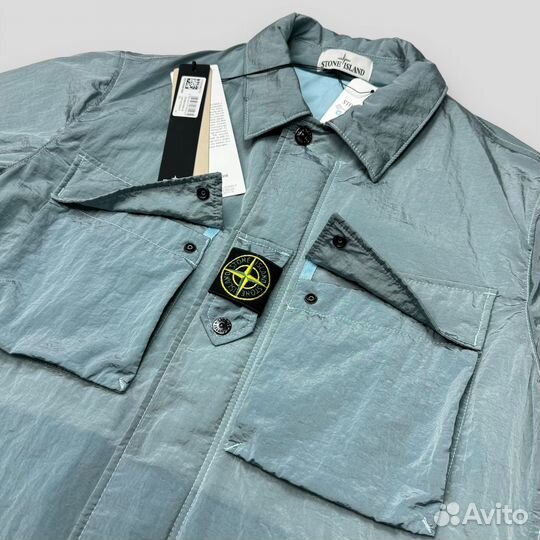 Куртка весенняя Stone island Primaloft голубая