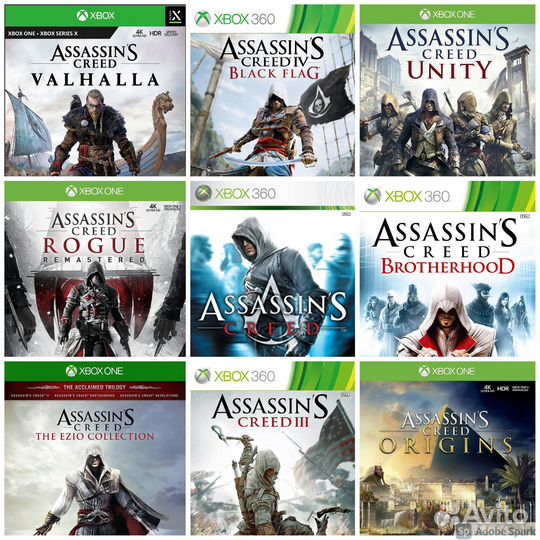 Игры Assassins Creed для xbox series X/S, xbox One