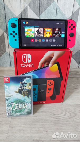 Nintendo switch oled (прошитая) 128gb, picofly