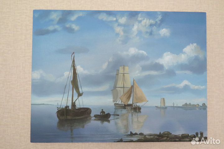 Морской пейзаж. Картина маслом на холсте