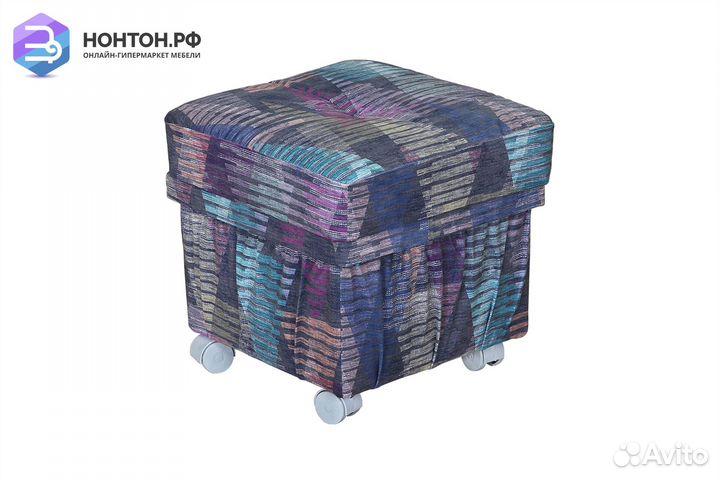 Пуф с принтом абстракция