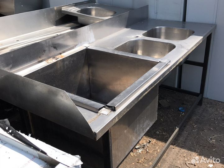 Мойка трехсекционная 202*75см