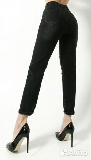 Джинсы со стразами