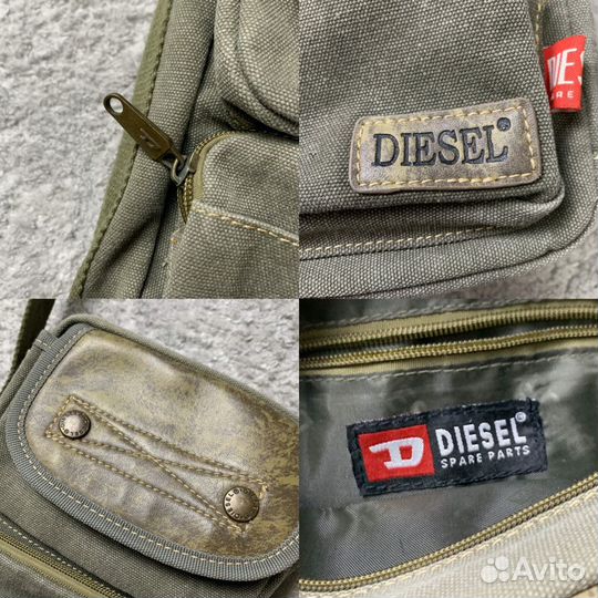 Diesel green Multi Pocket bag Leather Сумка