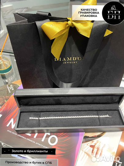 Теннисный браслет Cartier с бриллиантами 1,80ct