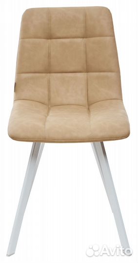Стул chilli square белый/экокожа бежевый винтаж