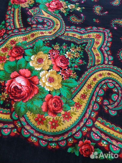 Павловопосадский платок шерсть СССР