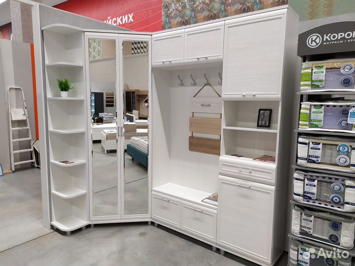 Прихожая угловая Вешалка Обувница