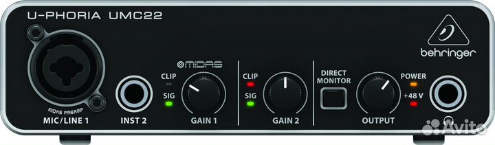 Новый аудиоинтерфейс Behringer UMC22. Гарантия