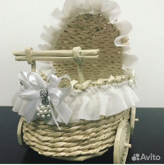 Коляска/люлька плетеная