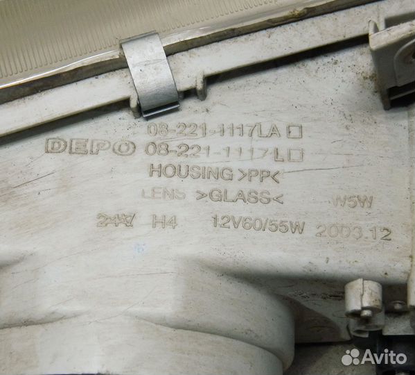 Фара левая Hyundai Accent 1 3-х дверка (depo)