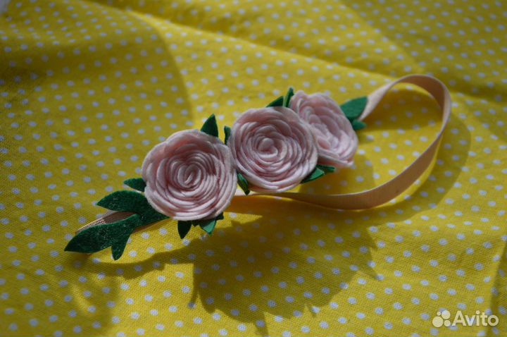 Ободок из фетра на голову для малышей