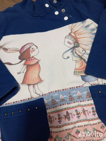 Туника утепленная для девочки 86