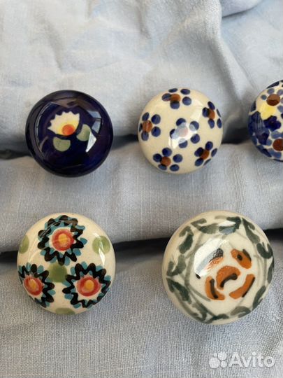 Мебельные ручки из керамики Птица Синица