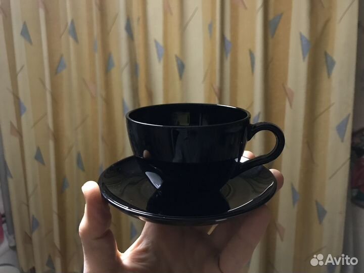Чайный набор, чёрное стекло, Турция
