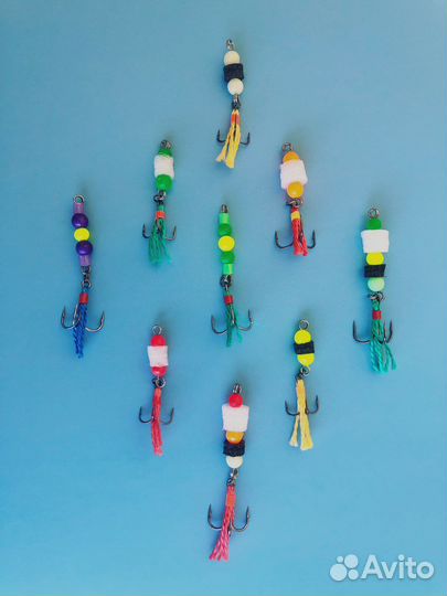 Рыболовные приманки (4 шт), ручная работа