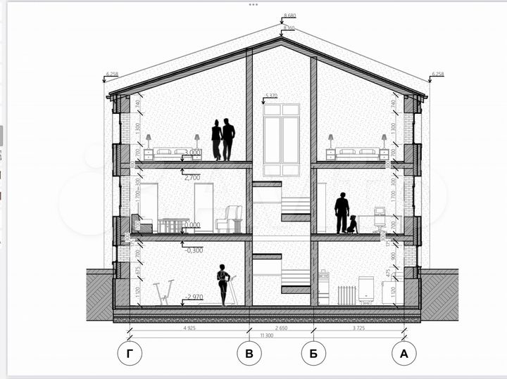 Таунхаус 210 м² на участке 2 сот.