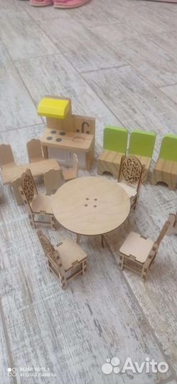 Игрушки деревянная мебель