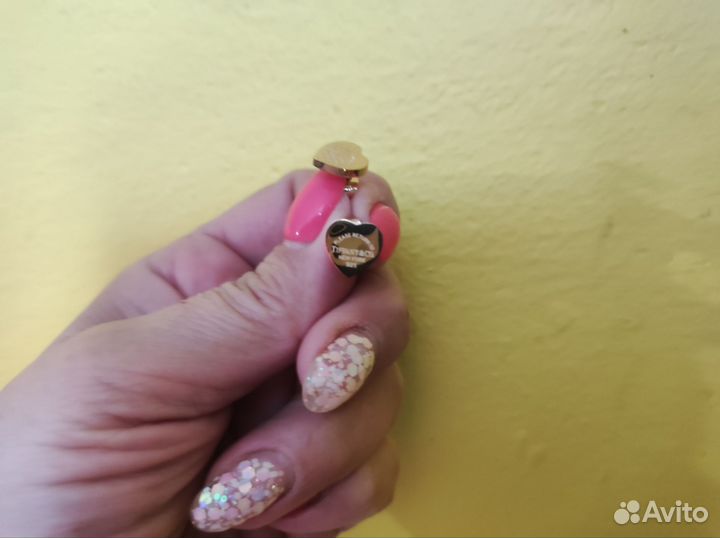 Серьги гвоздики -сердечко