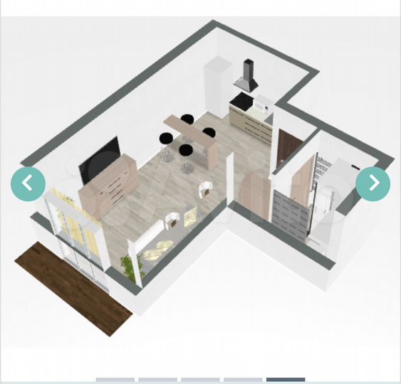 Апартаменты-студия, 33,2 м², 2/8 эт.