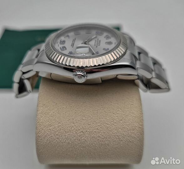 Rolex Datejust II Rhodium Dial Gold Bezel Arabic N