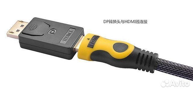 Переходник DisplayPort (штекер) — hdmi (гнездо)