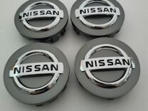 4шт колпаки Nissan 59/56мм графит