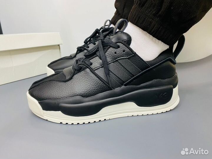 Adidas Y-3 Rivalry Black мужские кроссовки кожаные