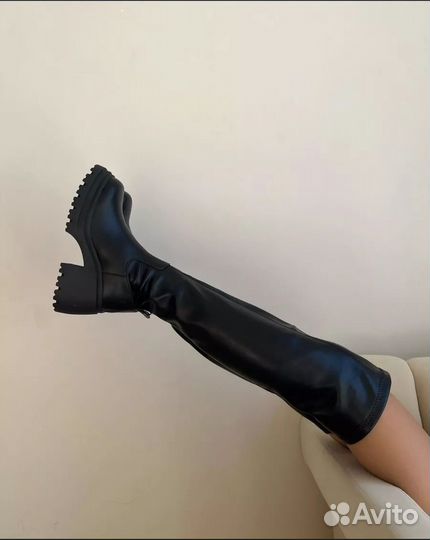 Зимние ботфорты женские