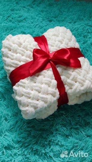 Плед детский вязаный ручная работа
