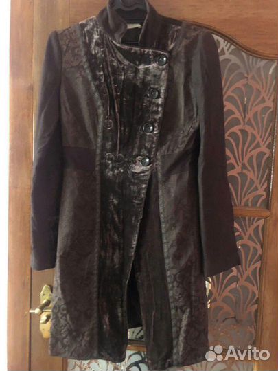 Пальто коричневое, Куртка черная, куртка джинсовая