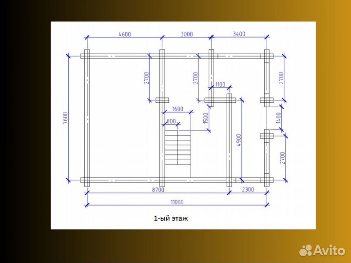 Сруб дома 140м2 из бревна
