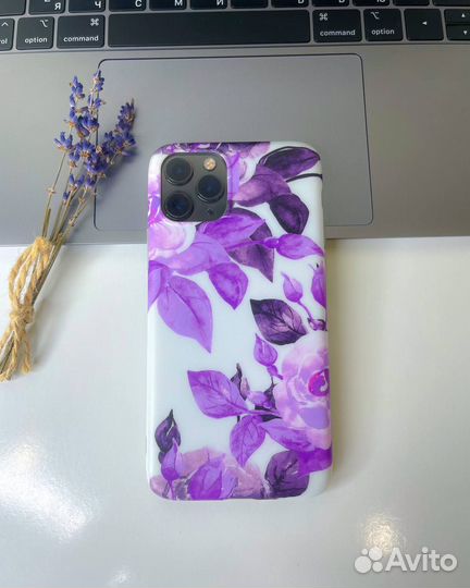 Чехол для iPhone 11Pro Max Glamour силикон Сиренев
