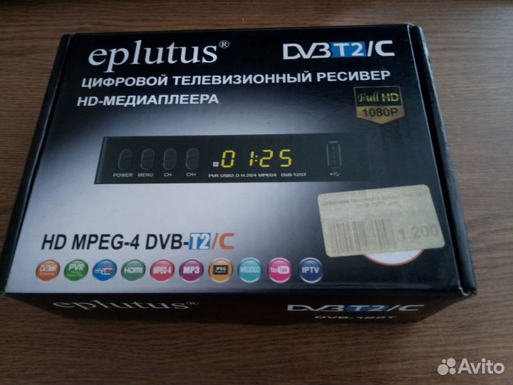 Цифровой TV-тюнер DVB-T2/C Eplutus DVB-125T