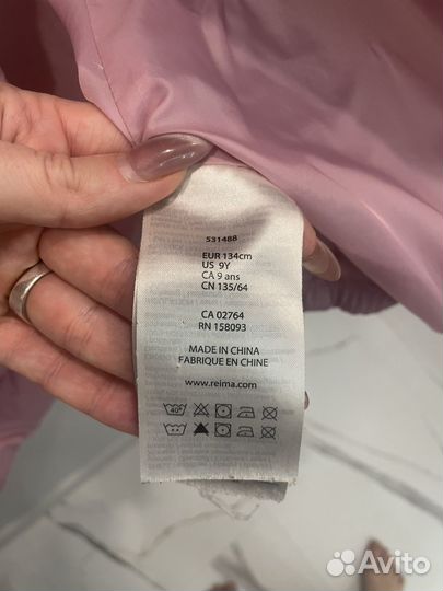 Kerry зимний пуховик 134 розовый