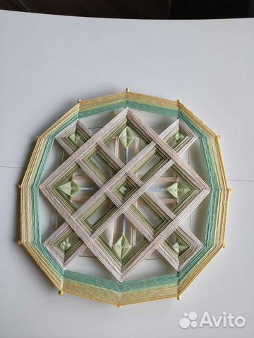 Мандала плетёная из ниток