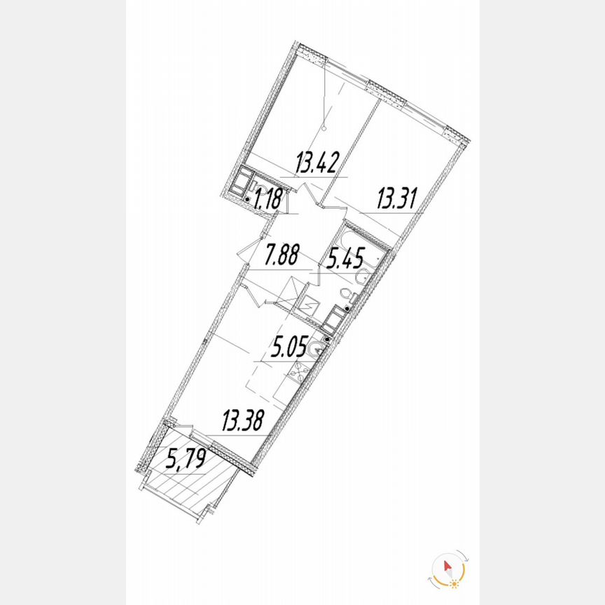 3-к. квартира, 62,6 м², 5/15 эт.