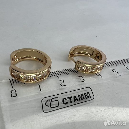 Серьги со Swarovski кольца конго