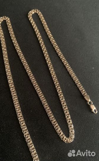 Золотая цепь 585 пробы и крестик